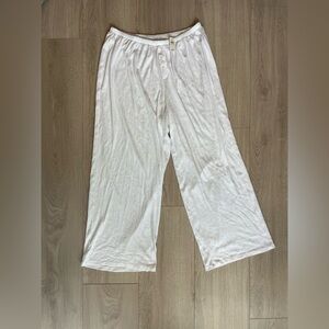 Aerie white, Love embroidered full length lounge, pants! Size XL!